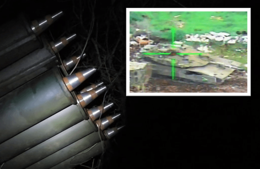 حزب الله ينشر مشاهد لاستهداف قاعدة عين زيتيم ودبابة ميركافا شمالي الأراضي المحتلة