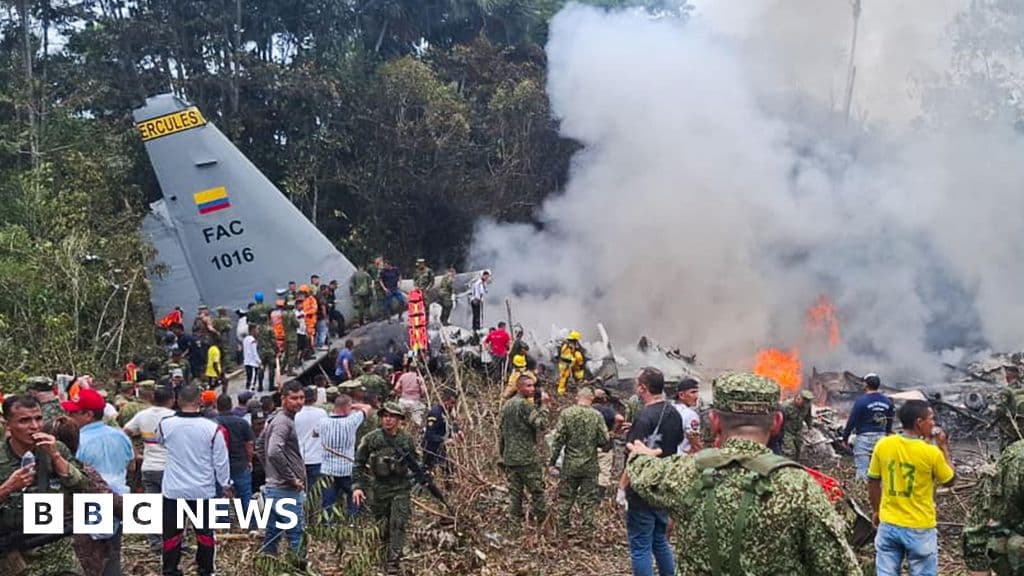 Death toll from Colombian military plane crash rises to 69 as search ends