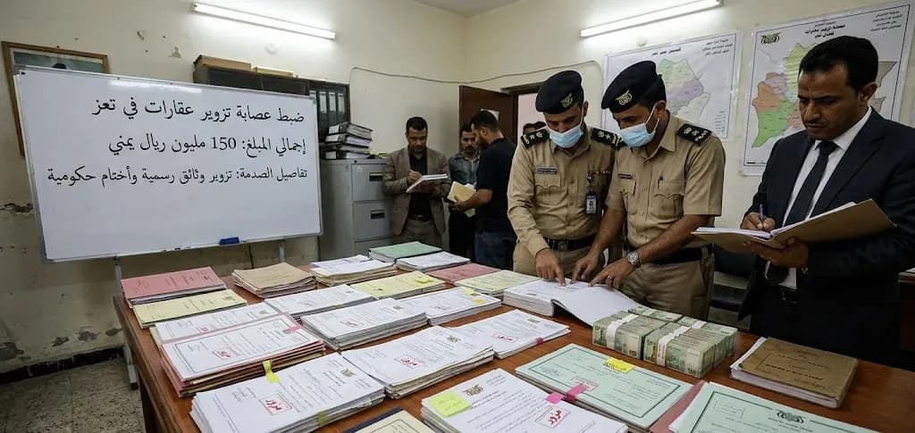 فضيحة الـ150 مليون! عصابة تزوير عقاري تُكشف في تعز والصدمه في التفاصيل!