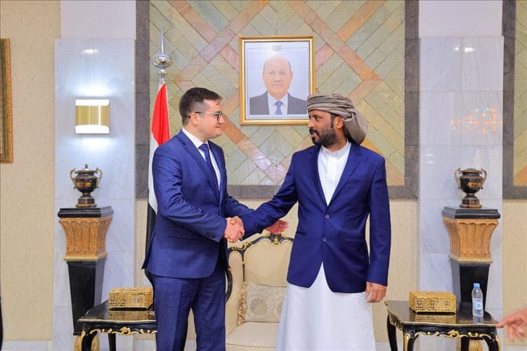 بن حبريش يبحث مع سفير روسيا الاتحادية لدى اليمن مستجدات الأوضاع في البلاد