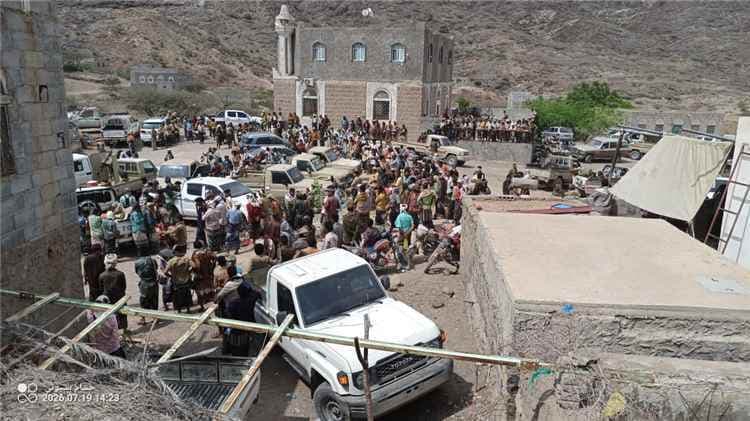 تشييع جثمان ضابط درع الوطن في هجوم مسلح بحضرموت