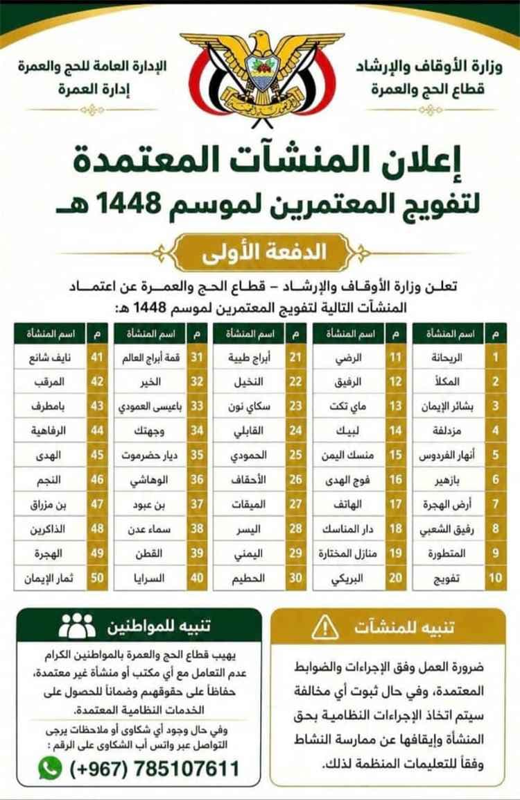 وزارة الأوقاف تعتمد منشآت تفويج المعتمرين وتحذر من السماسرة