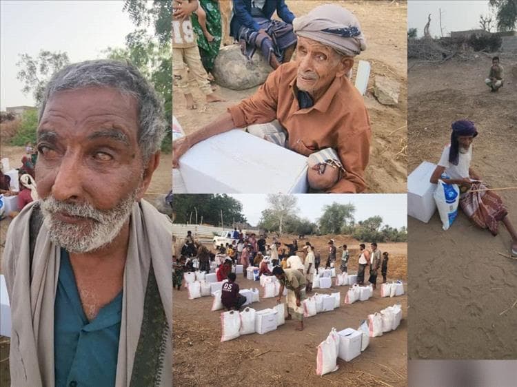 بدعم من القوات المشتركة للتحالف.. مبادرة الإعلامي العبيدي توزع السلة الرمضانية على المكفوفين في لحج