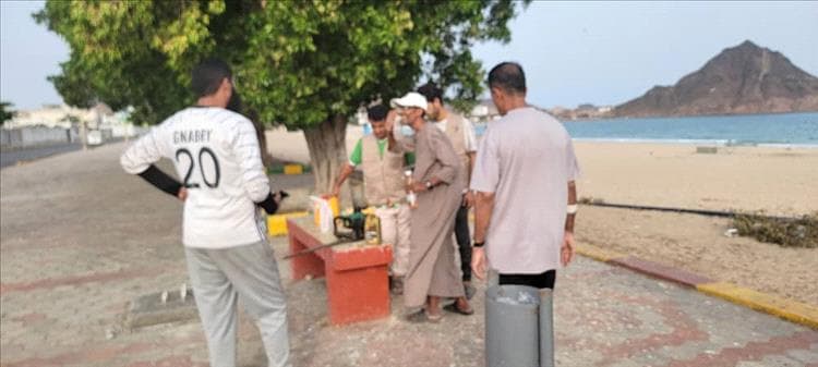 مؤسسة رؤية عدن تطلق المرحلة الأولى لمبادرة تهذيب الأشجار وتحسين كورنيش كود النمر بمديرية البريقة