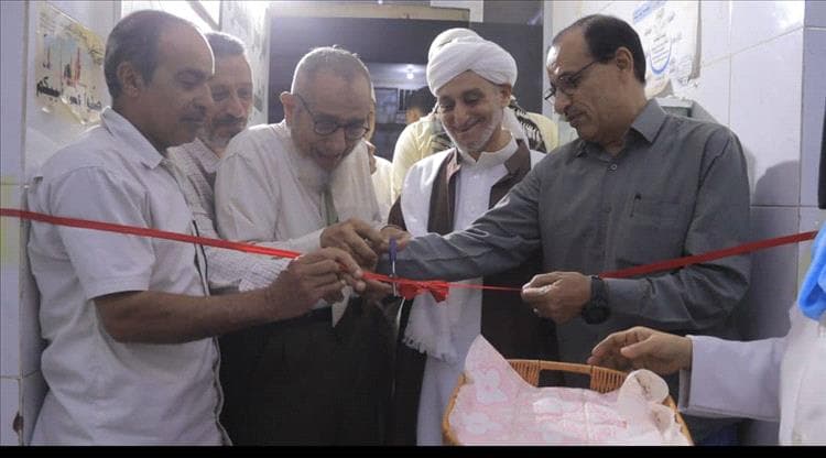 المفلحي يدشن المخيم الطبي المجاني للأمراض المزمنة في مركز الهجرة الطبي الخيري بالمنصورة