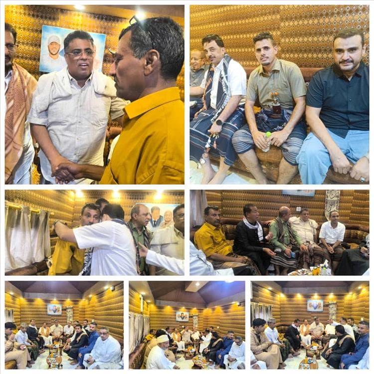 وكيل أول محافظة عدن يتبادل تهاني عيد الفطر مع شخصيات اجتماعية ورياضية من أبناء المدينة