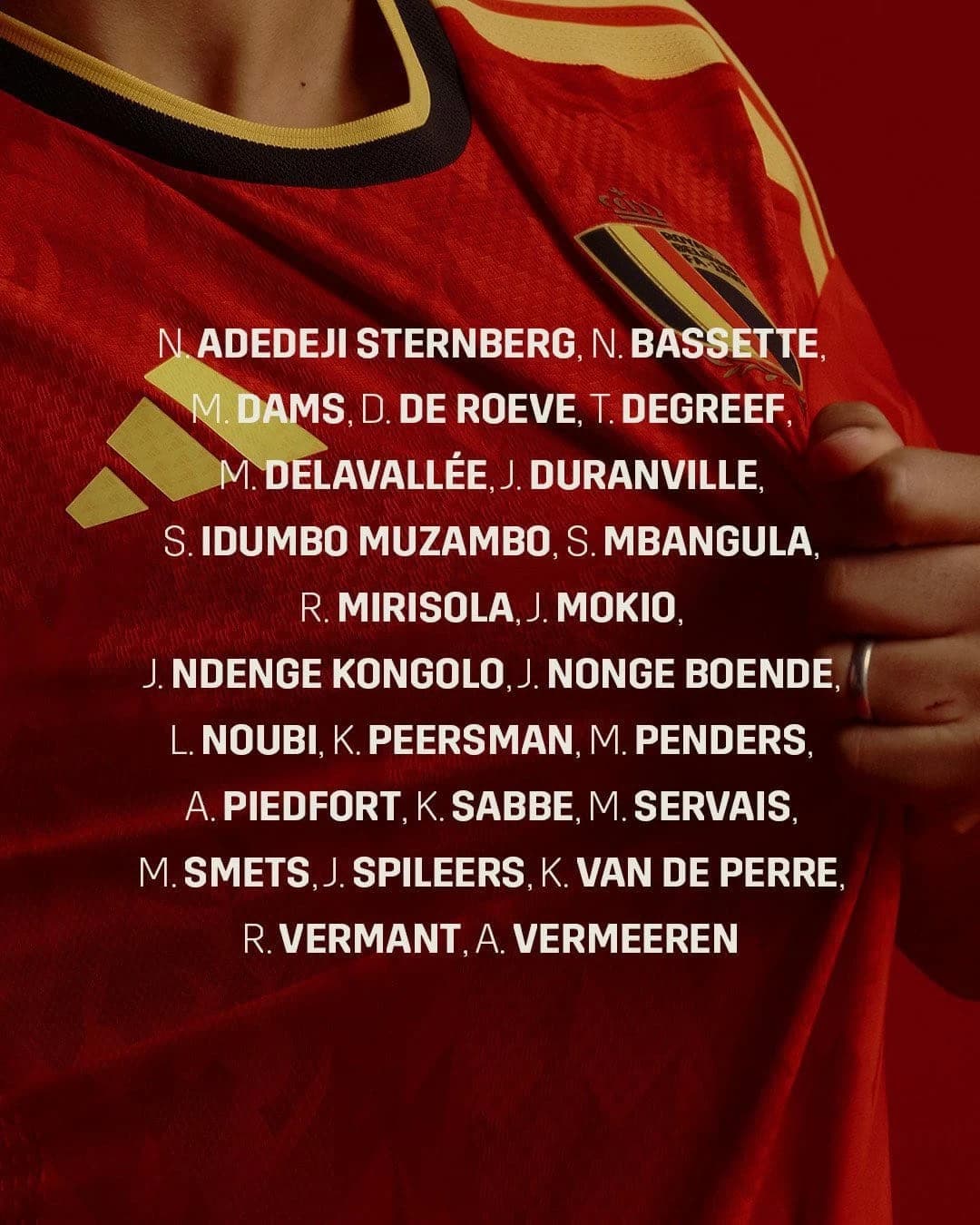 دامس في صفوف منتخب بلجيكا