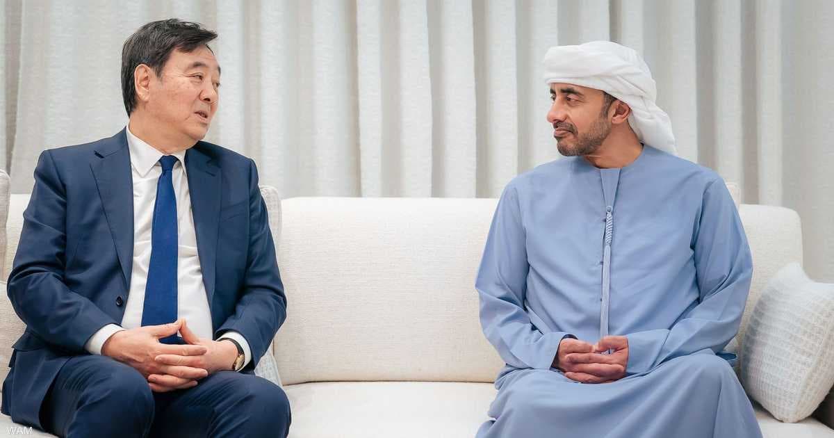 عبد الله بن زايد يبحث مع مبعوث الصين الاعتداءات الإيرانية