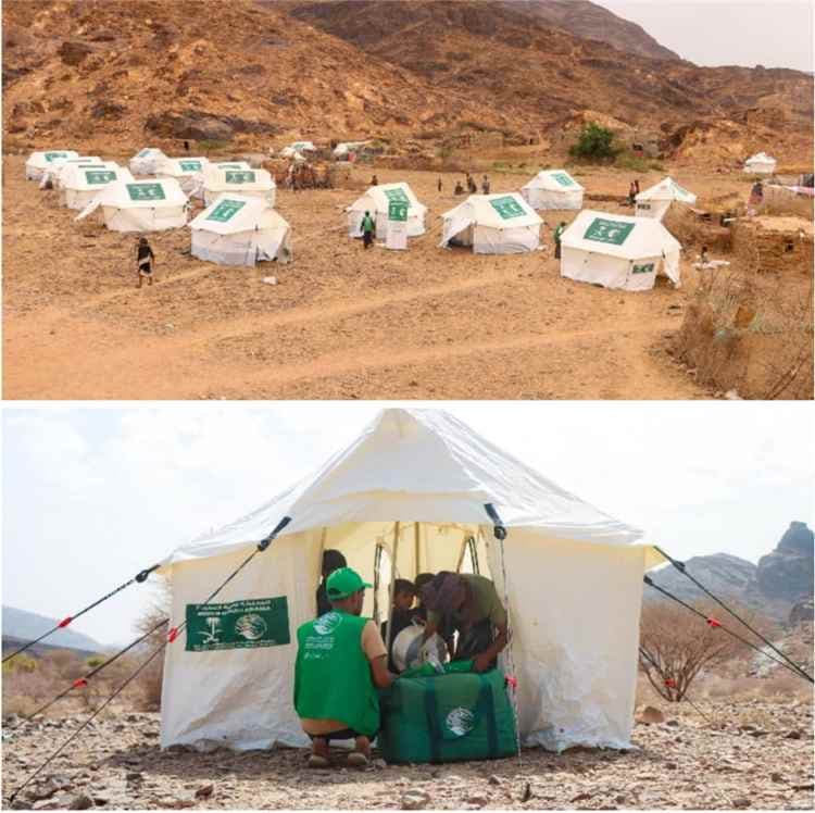 سلمان للإغاثة يدشن المرحلة الخامسة من مشروع الإيواء الطارئ للنازحين في شبوة