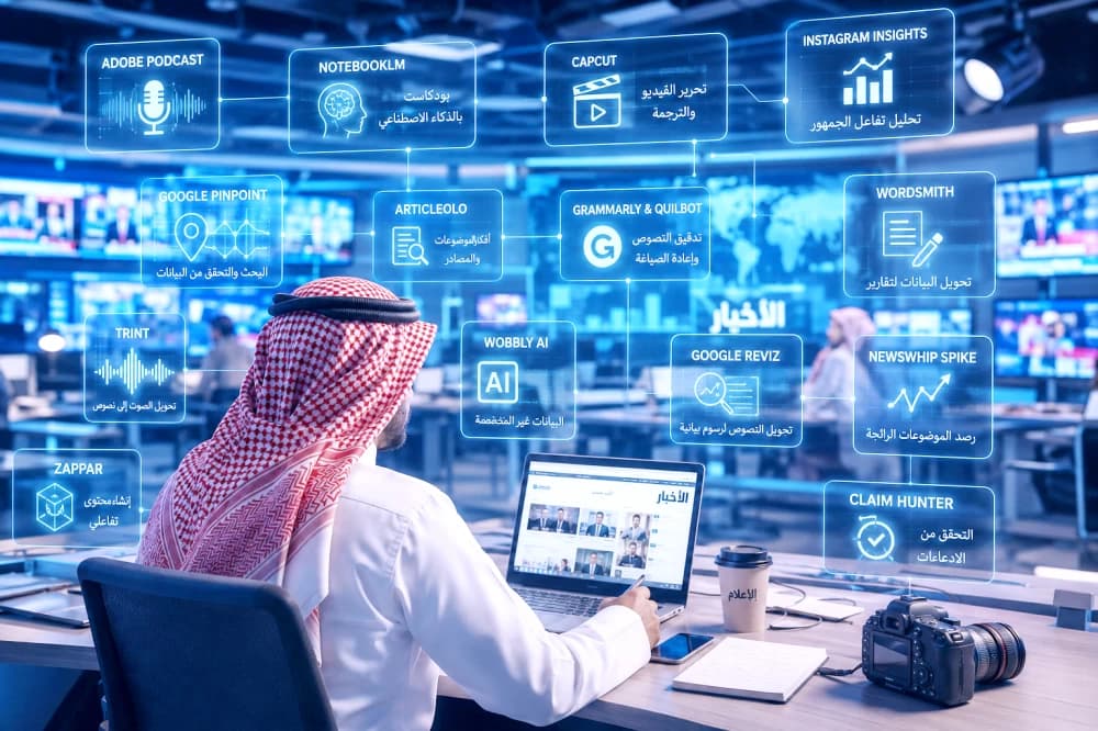 وزارة الإعلام تكشف عن 14 أداة ذكية لدعم العمل في غرف الأخبار