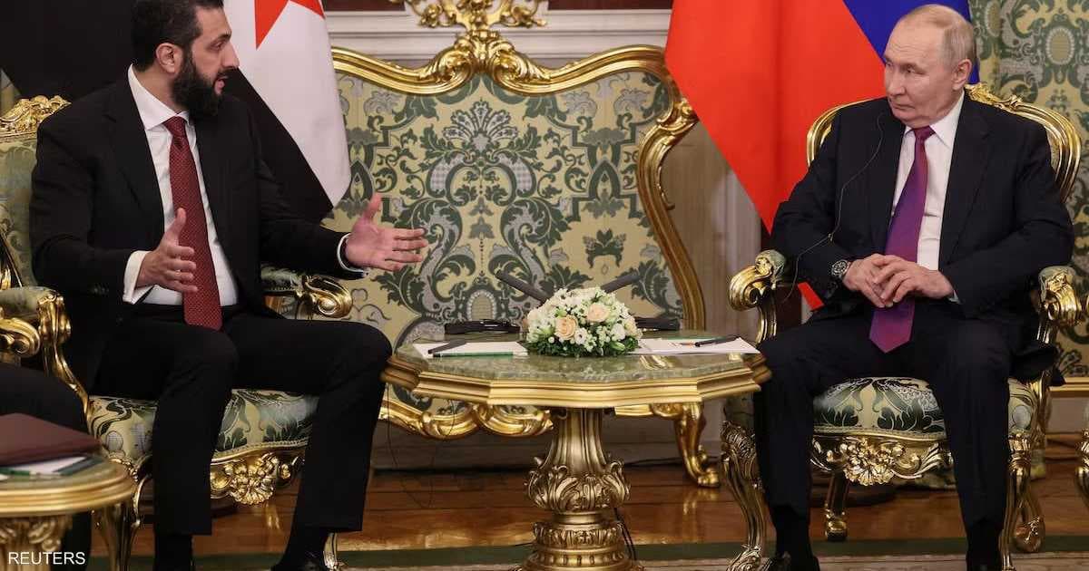 بوتين للشرع: موسكو ترفض الاعتداءات الإسرائيلية على سوريا